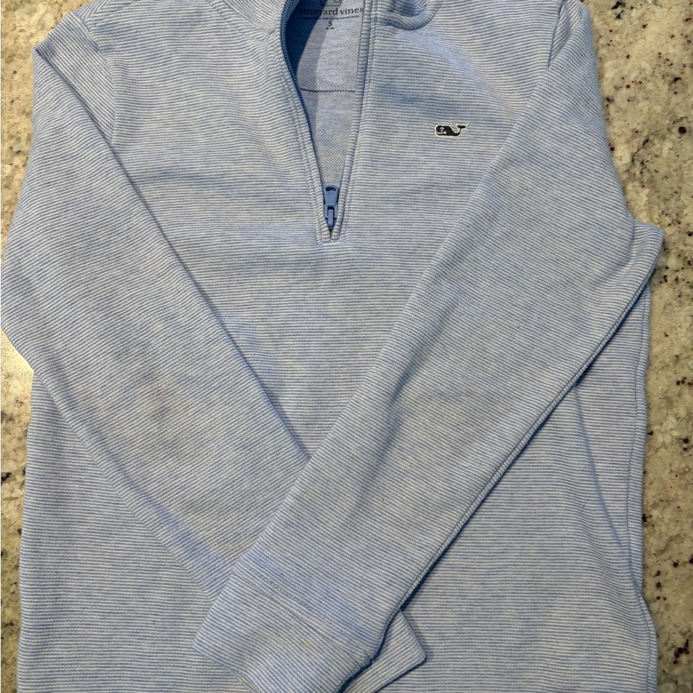 Like new, Vineyard Vines Boy’s Light Blue Zip-Up Sweater